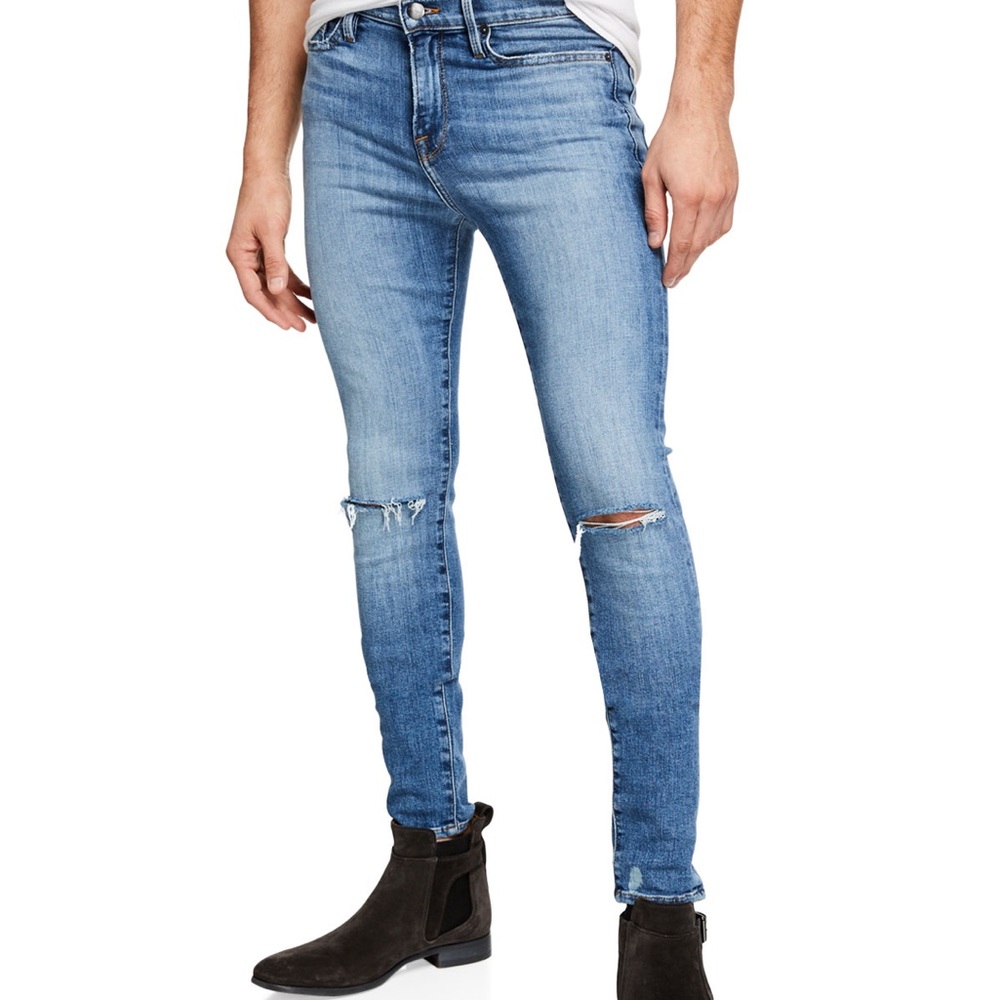 Mens FRAME DENIM Jeans Jagger True Skinny in Conrad Blue
